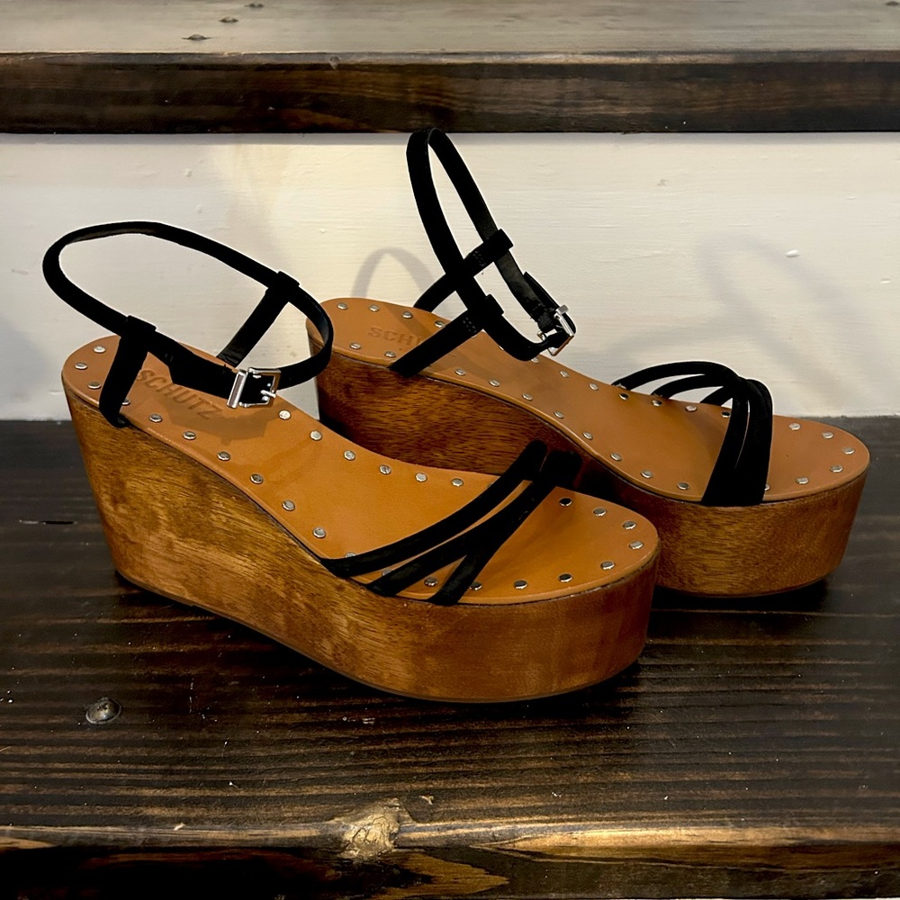 NWT SCHUTZ Elvira Wedge Sandals, size 8.5